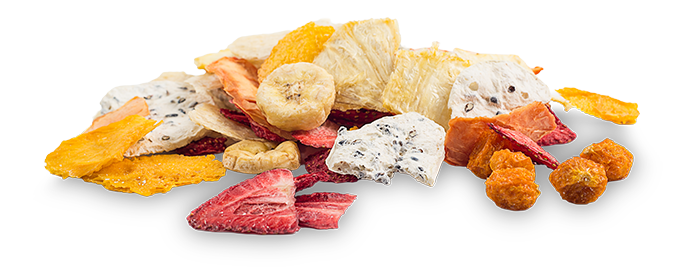 Variety of zeodrated fruits from zeofoodz brand